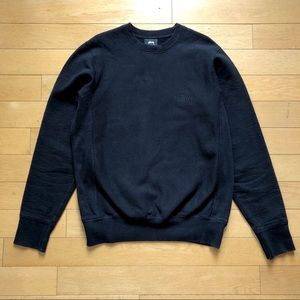 Stussy Sweater Black Icon Embroidered Logo